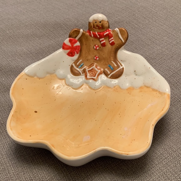 Gingerbread Bowl Cookie or Candy Dish Christmas - Picture 8 of 10